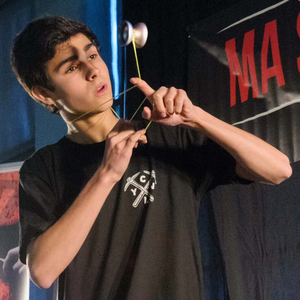Andrew Maider competing at the Massachusetts State Yoyo Contest, 2014. Photo by Jason Picard.