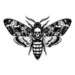 Death’s Head Butterfly Cap Sticker