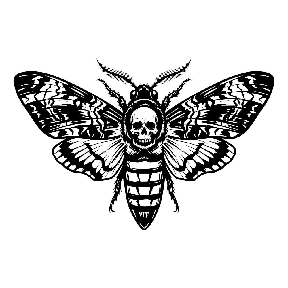 Death’s Head Butterfly Cap Sticker