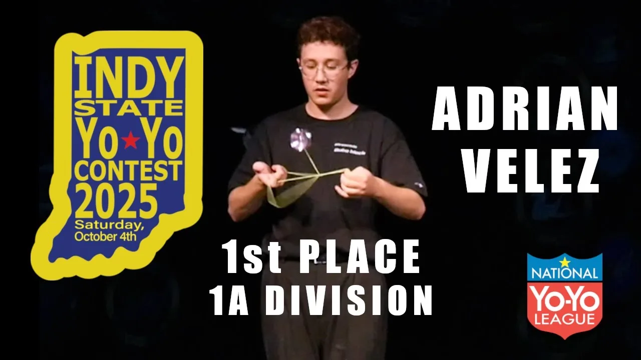 Adrian Velez performing a yo-yo freestyle at the 2025 Indiana State Yo-Yo Contest